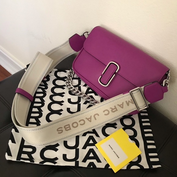 Marc Jacobs The J Marc Soft Flap Leather Shoulder Crossbody Chain Handbag - Picture 11 of 14